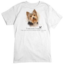 Load image into Gallery viewer, Yorkie Yorkshire Terrier Dog Breed Portrait T-shirt
