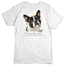 Load image into Gallery viewer, French Bulldog Dog Breed Portrait T-Shirt
