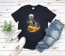 Load image into Gallery viewer, Rainbow Burger Cat T-Shirt
