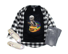 Load image into Gallery viewer, Rainbow Burger Cat T-Shirt
