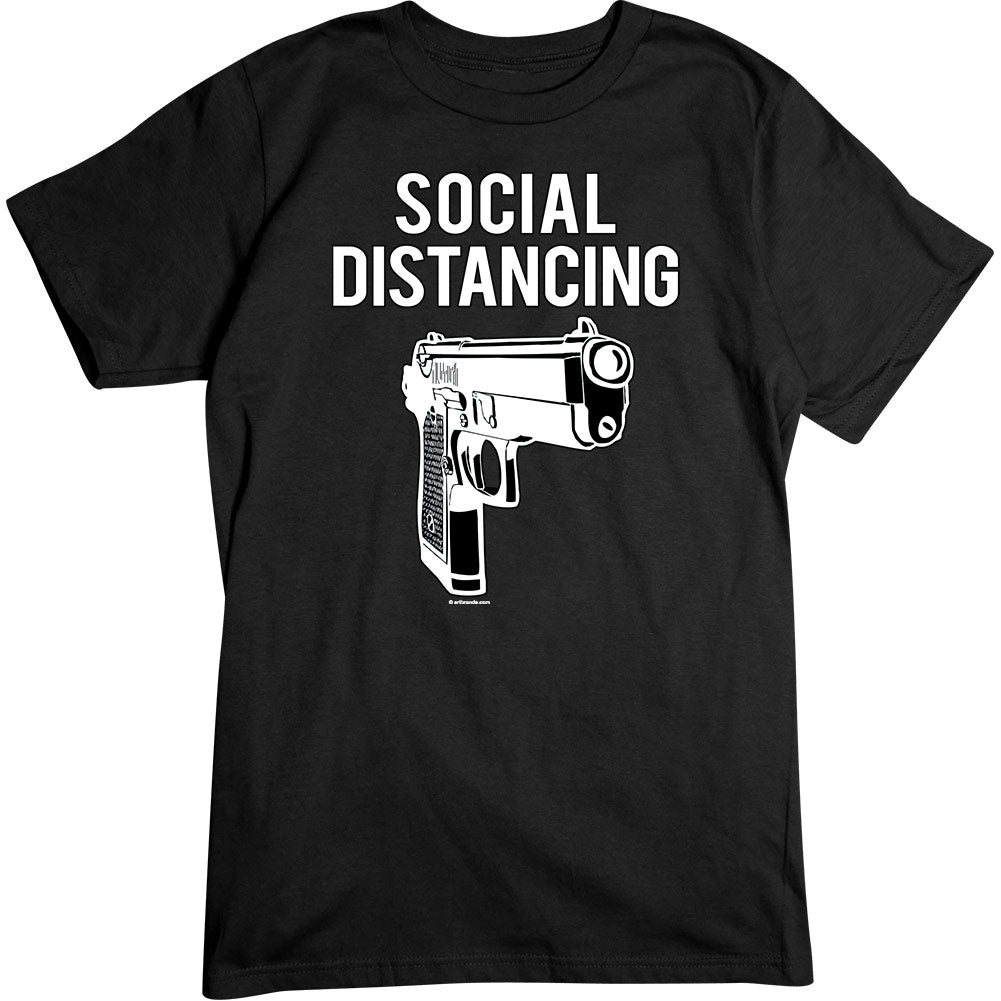 Social Distancing Gun T-Shirt