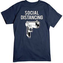 Load image into Gallery viewer, Social Distancing Gun T-Shirt
