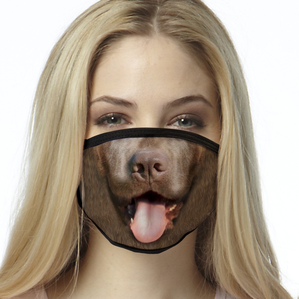 Chocolate Lab FACE MASK Brown Labrador Retriever Face Covering