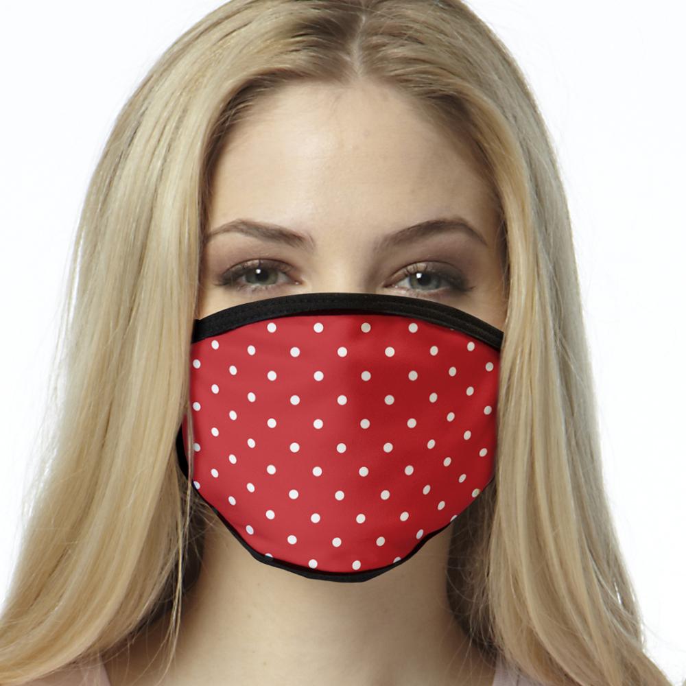 Red & White Dot Pattern FACE MASK Cover Your Face Masks