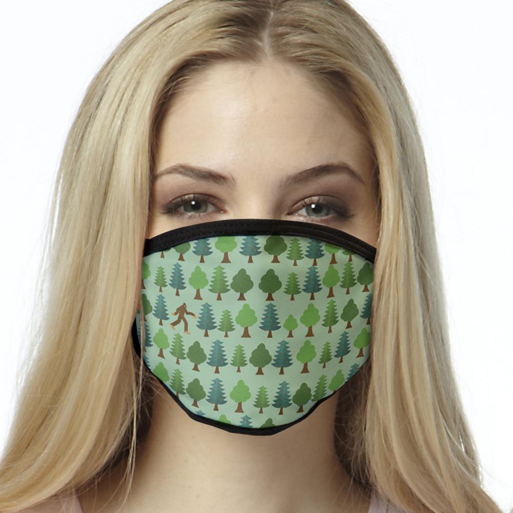 Sasquatch FACE MASK Big Foot Forest Pattern Cover Your Face Masks