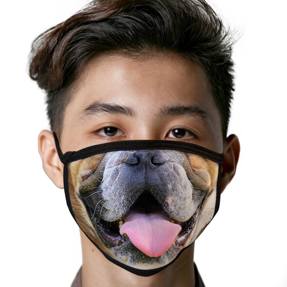 Bulldog FACE MASK Cover Your Face Dog Breed Masks