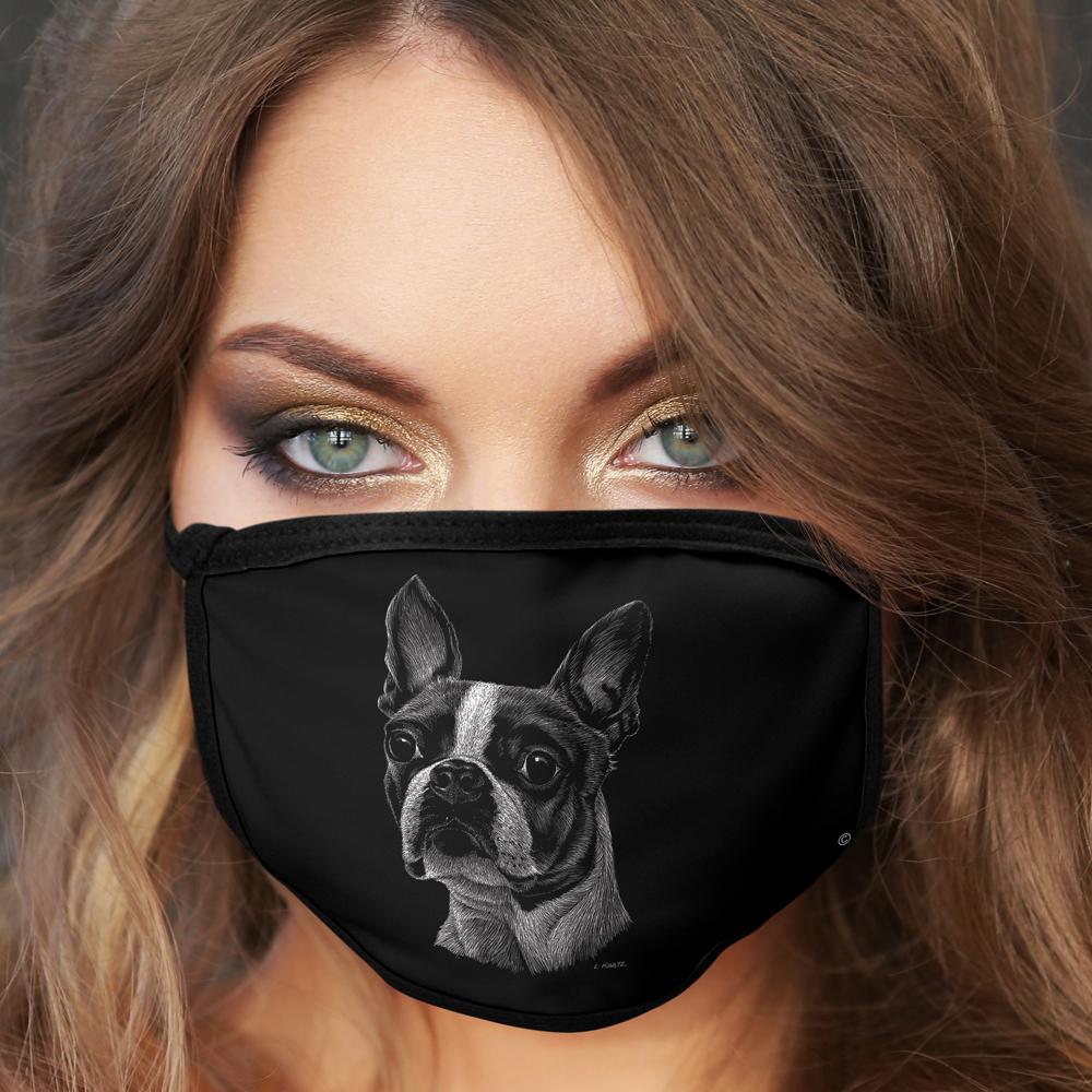 Boston Terrier FACE MASK Cover Your Face Dog Breed Masks
