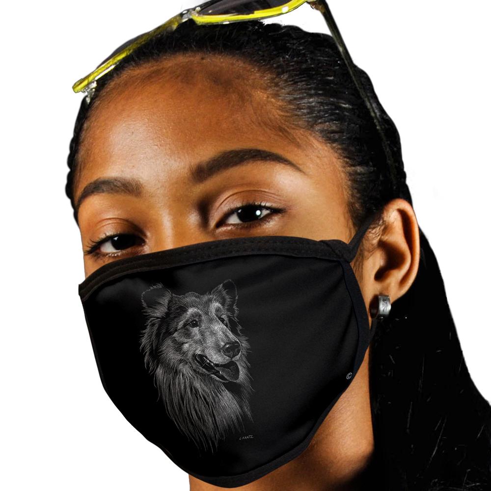 Collie FACE MASK Cover Your Face Dog Breed Masks