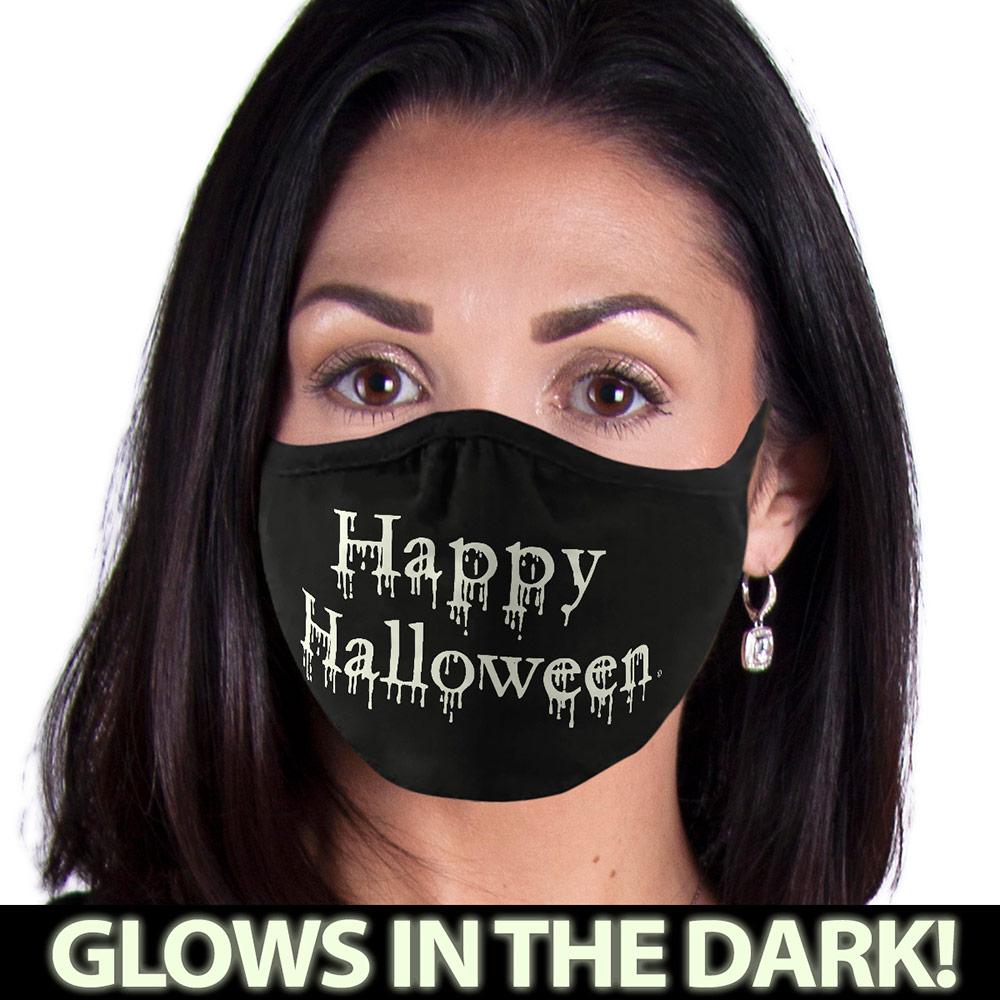 Happy Halloween GLOW FACE MASK Face Covering