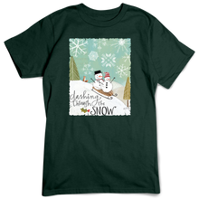 Load image into Gallery viewer, Christmas T-shirt, Dashing Snowman
