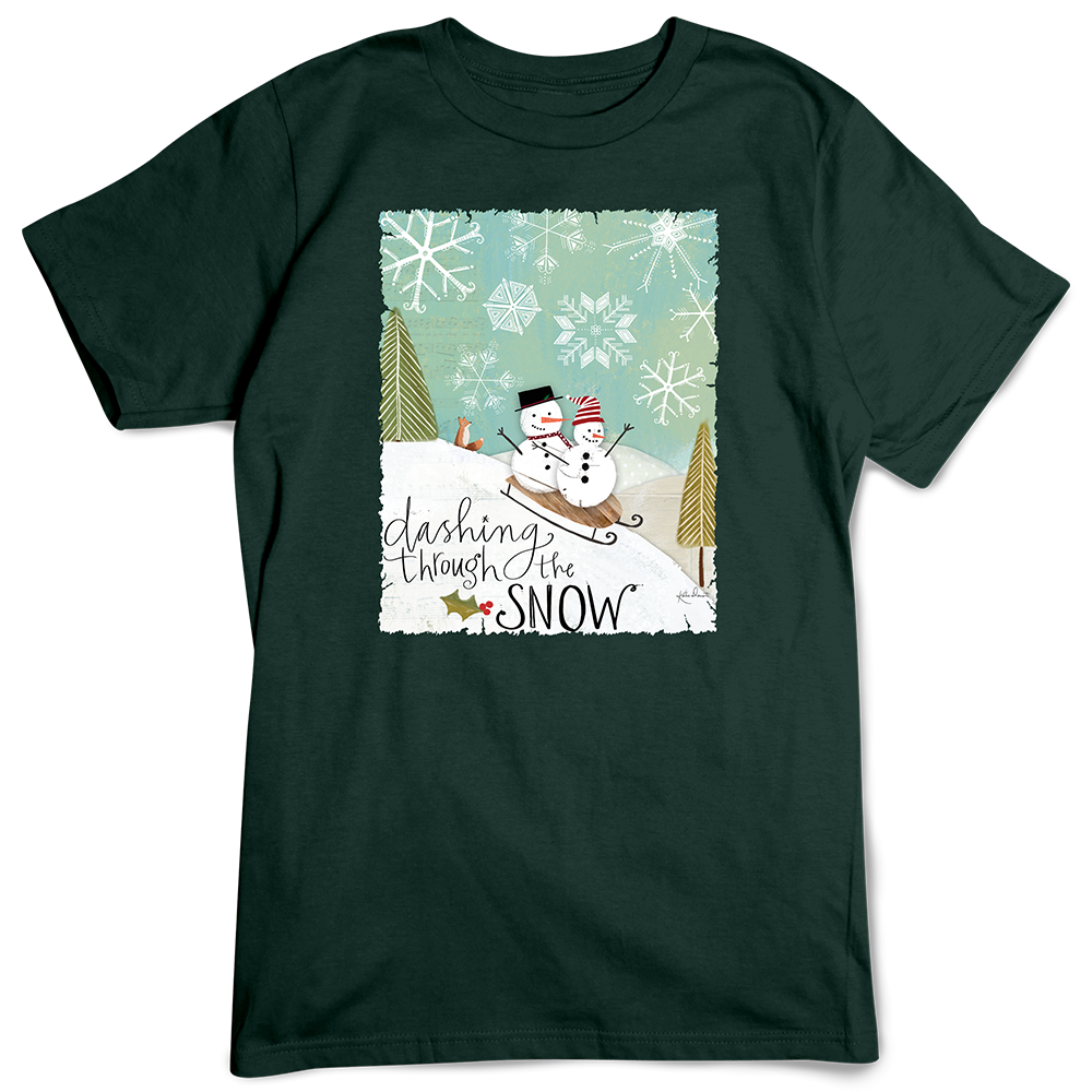 Christmas T-shirt, Dashing Snowman