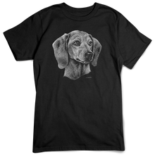 Load image into Gallery viewer, Dachshund T-shirt, Scratchboard Dog Breed
