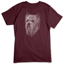 Load image into Gallery viewer, Yorkshire Terrier T-shirt, Yorkie Scratchboard Dog Breed
