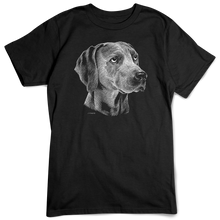 Load image into Gallery viewer, Weimaraner T-shirt, Scratchboard Dog Breed
