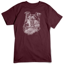 Load image into Gallery viewer, Shetland Sheepdog T-shirt, Scratchboard Dog Breed

