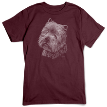 Load image into Gallery viewer, West Highland Terrier T-shirt, Scratchboard Dog Breed
