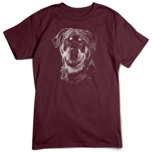 Load image into Gallery viewer, Rottweiler T-shirt, Scratchboard Dog Breed

