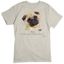 Load image into Gallery viewer, Pug Dog Breed Portrait T-Shirt
