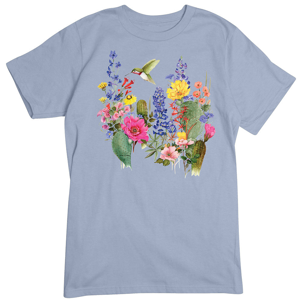 Desert Bloom Humming Birds T-Shirt