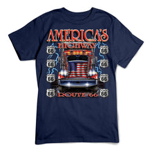 Load image into Gallery viewer, America&#39;s Highway Flag Truck Shop T-Shirt

