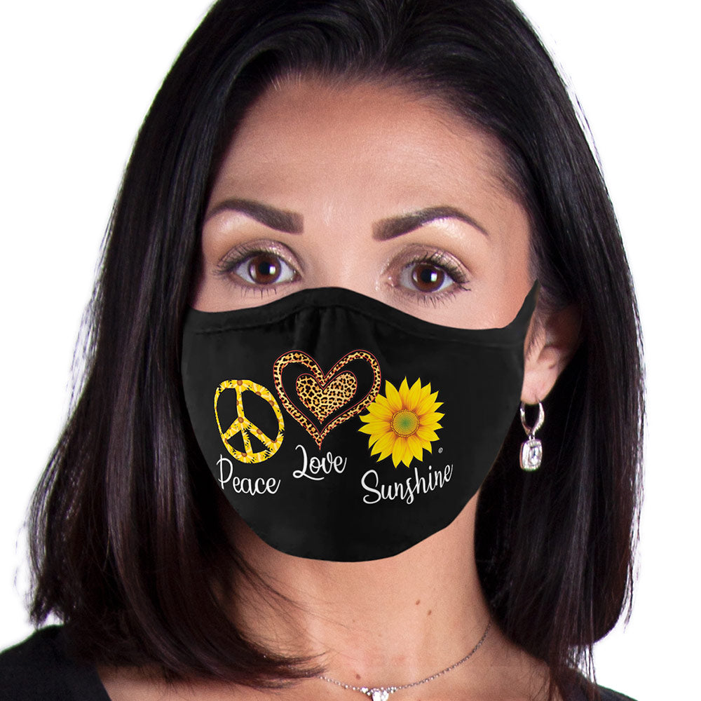 Peace Love Sunshine Face Mask