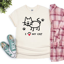 Load image into Gallery viewer, I Heart My Cat T-Shirt
