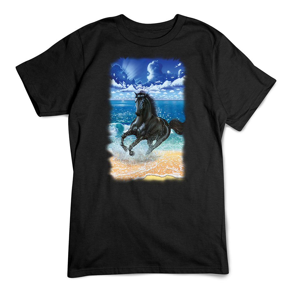 Horse T-Shirt, Black Stallion