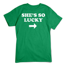 Load image into Gallery viewer, St. Patrick&#39;s Day T-Shirt, She&#39;s So Lucky
