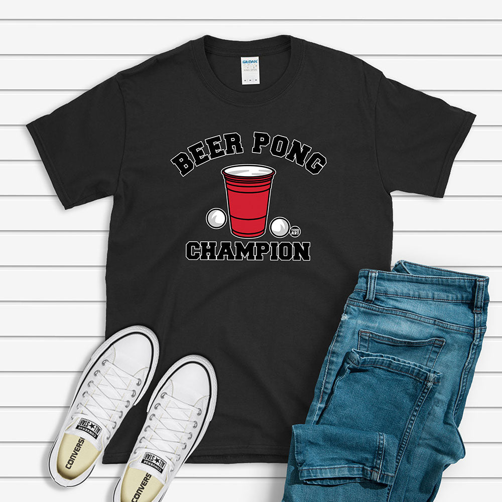 Todd Goldman Art Beer Pong Champion T-Shirt