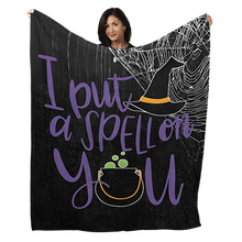 Load image into Gallery viewer, 50&quot; x 60&quot; I Put a Spell on You Plush Minky Blanket
