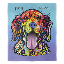 Load image into Gallery viewer, 50&quot; x 60&quot; Dog Is Love Plush Minky Blanket
