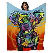 Load image into Gallery viewer, 50&quot; x 60&quot; Unconditional Loyalty Plush Minky Blanket
