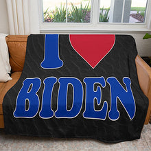 Load image into Gallery viewer, 50&quot; x 60&quot; I Heart Biden Plush Minky Blanket
