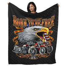 Load image into Gallery viewer, 50&quot; x 60&quot; Born to be Free Plush Minky Blanket

