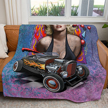 Load image into Gallery viewer, 50&quot; x 60&quot; Hot Rod Icon Plush Minky Blanket
