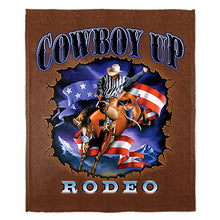 Load image into Gallery viewer, 50&quot; x 60&quot; Cowboy Up Plush Minky Blanket
