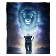 Load image into Gallery viewer, 50&quot; x 60&quot; Lion Cub Spirit Plush Minky Blanket

