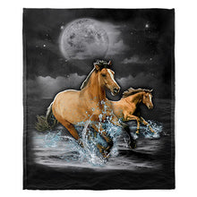 Load image into Gallery viewer, 50&quot; x 60&quot; Horse Wilderness Plush Minky Blanket
