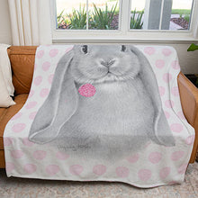 Load image into Gallery viewer, 50&quot; x 60&quot; Lop Ear Bunny Plush Minky Blanket
