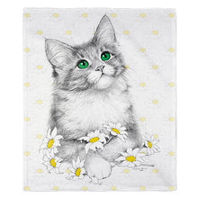 Load image into Gallery viewer, 50&quot; x 60&quot; Daisies Plush Minky Blanket
