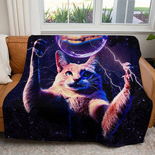 Load image into Gallery viewer, 50&quot; x 60&quot; PB&amp;J Cat Plush Minky Blanket
