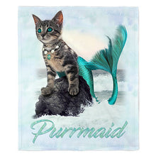 Load image into Gallery viewer, 50&quot; x 60&quot; Purrmaid Plush Minky Blanket
