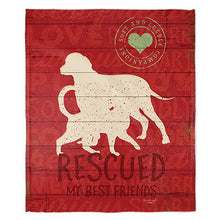 Load image into Gallery viewer, 50&quot; x 60&quot; Rescued My Best Friend Plush Minky Blanket
