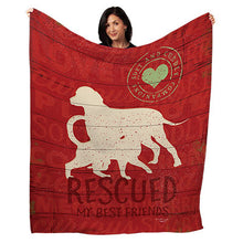 Load image into Gallery viewer, 50&quot; x 60&quot; Rescued My Best Friend Plush Minky Blanket
