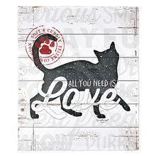 Load image into Gallery viewer, 50&quot; x 60&quot; All You Need Is Love Cat Plush Minky Blanket

