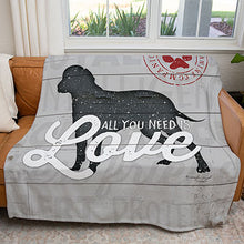 Load image into Gallery viewer, 50&quot; x 60&quot; All You Need Is Love Dog Plush Minky Blanket
