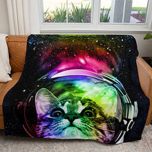 Load image into Gallery viewer, 50&quot; x 60&quot; Cosmos Cat Plush Minky Blanket
