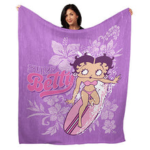 Load image into Gallery viewer, 50&quot; x 60&quot; Surf Betty Plush Minky Blanket

