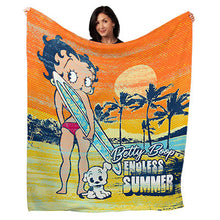 Load image into Gallery viewer, 50&quot; x 60&quot; Betty Endless Summer Plush Minky Blanket
