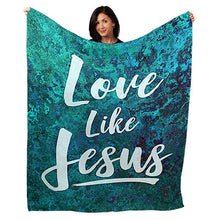 Load image into Gallery viewer, 50&quot; x 60&quot; Love Like Jesus Plush Minky Blanket
